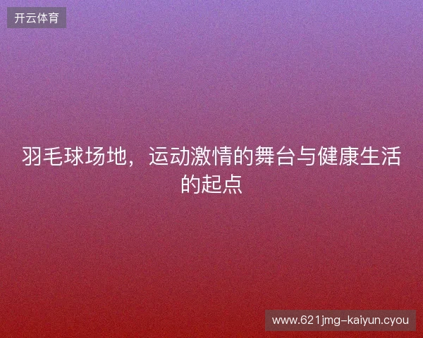 羽毛球场地，运动激情的舞台与健康生活的起点
